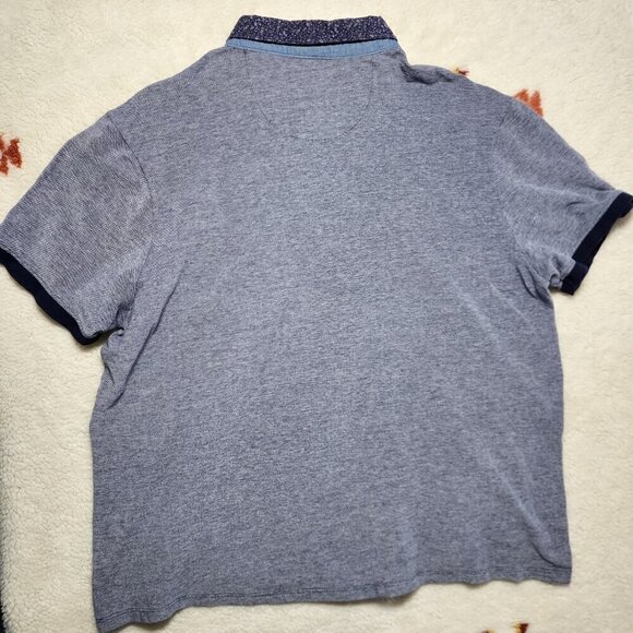 English Laundry Polo Golf Shirt 3X (XL) Blue Cotton Pocket Stretch Preppy - Picture 5 of 8